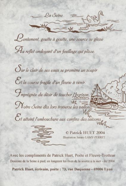 Poème sur la Seine de Patrick Huet